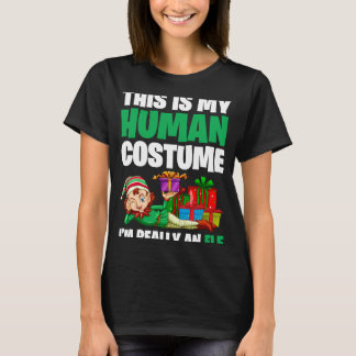 T-shirt C'est mon costume humain Je suis vraiment un elfe