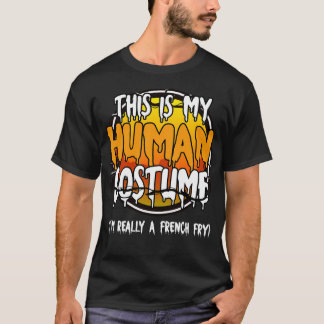 T-shirt C'Est Mon Costume Humain Je Suis Vraiment Un Fry F