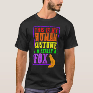 T-shirt C'est mon costume humain Je suis Vraiment un Hallo