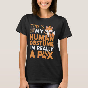 T-shirt C'est mon costume humain Je suis Vraiment un Hallo