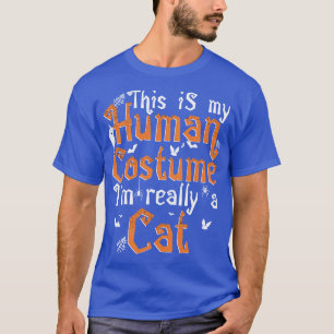 T-shirt C'Est Mon Costume Humain Je Suis Vraiment Un Hallo