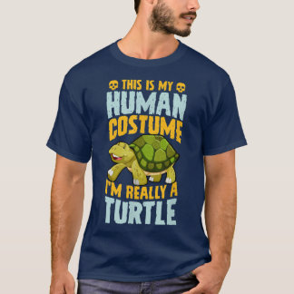 T-shirt C'Est Mon Costume Humain Je Suis Vraiment Un Hallo
