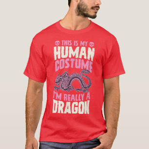 T-shirt C'est mon costume humain Je suis vraiment un Hallo