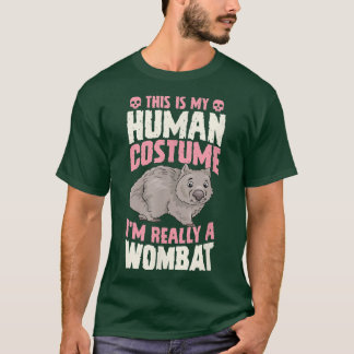 T-shirt C'Est Mon Costume Humain Je Suis Vraiment Un Hallo