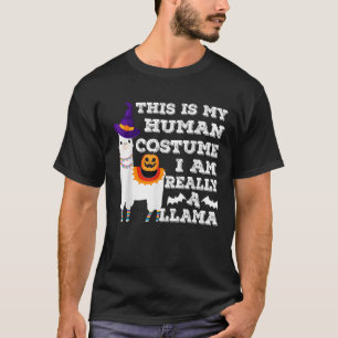T-shirt C'est mon costume humain Je suis vraiment un Llama