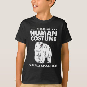 T-shirt C'est mon costume humain Je suis vraiment un ours