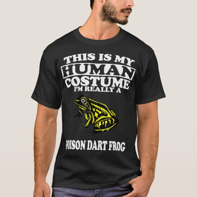T-shirt C'est mon costume humain Je suis vraiment un poiso (Devant)