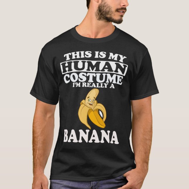 T-shirt C'est mon costume humain, je suis vraiment une ban (Devant)