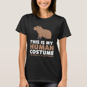 T-shirt C'est mon costume humain Je suis vraiment une Capy