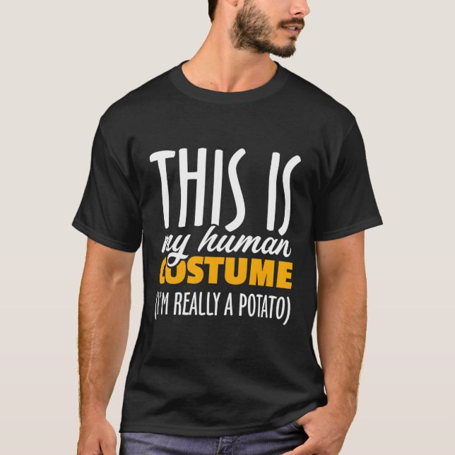 T-shirt C'Est Mon Costume Humain Je Suis Vraiment Une Cute (Devant)