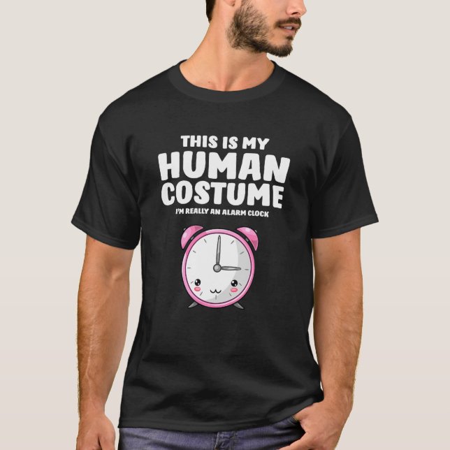 T-shirt C'est mon costume humain Je suis vraiment une horl (Devant)