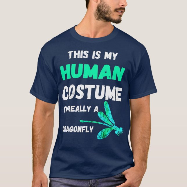 T-shirt C'Est Mon Costume Humain Je Suis Vraiment Une libe (Devant)