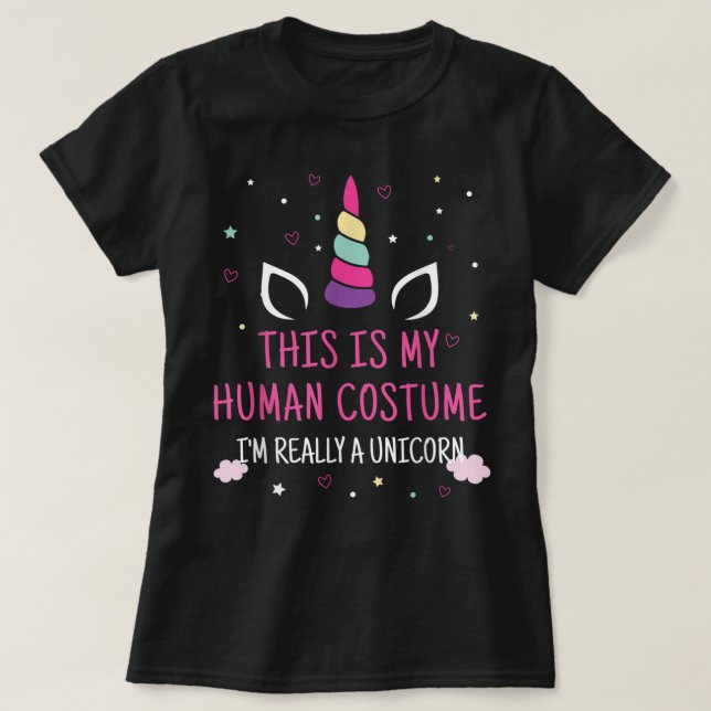 T-shirt C'est mon costume humain Je suis vraiment une lico (Design devant)
