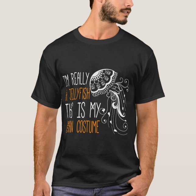 T-shirt C'Est Mon Costume Humain Je Suis Vraiment Une Médu (Devant)