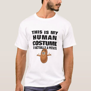 T-shirt C'Est Mon Costume Humain Je Suis Vraiment Une Pomm