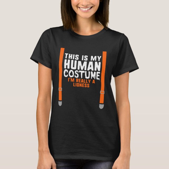 T-shirt C'est mon costume humain Je suis vraiment une sall (Devant)