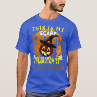 T-shirt C'Est Mon Costume Phlebotomiste Effrayant Pumpki