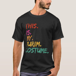 T-shirt C'est mon costume Purim drôle Juif Vintage Dist