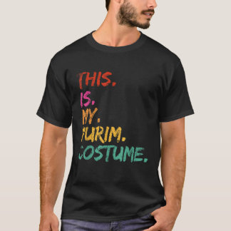 T-shirt C'est mon costume Purim drôle Juif Vintage Dist