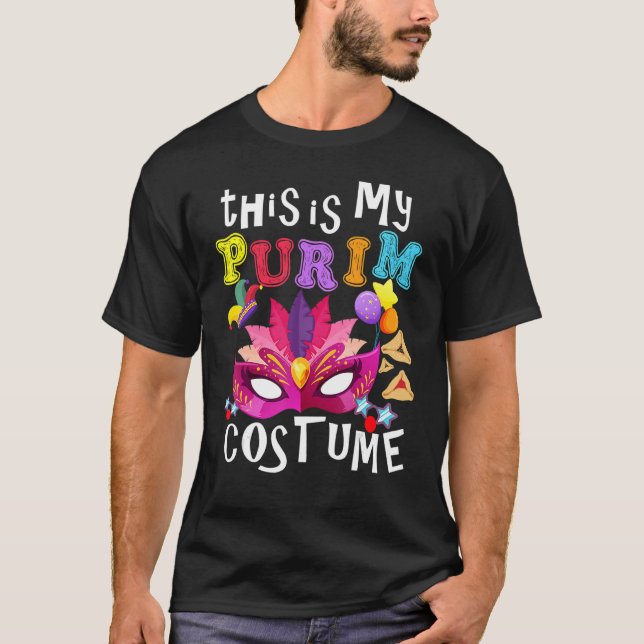T-shirt C'Est Mon Costume Purim Juif Joyeux Purim Hamant (Devant)