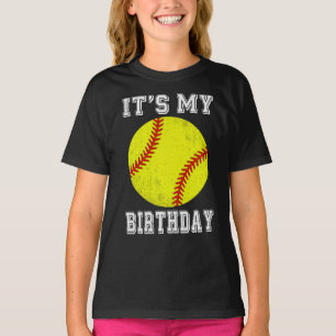 T-shirt C'est mon design de softball pour anniversaire