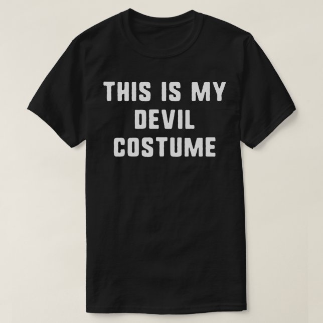 T-shirt C'Est Mon Diable Costume Halloween Facile Lazy (Design devant)
