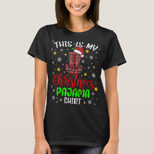 T-shirt C'est Mon Disc Golf de Pyjama de Noël Christmas Ma