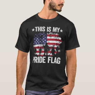 T-shirt C'est Mon Drapeau De Fierté Soldat Américain Milit