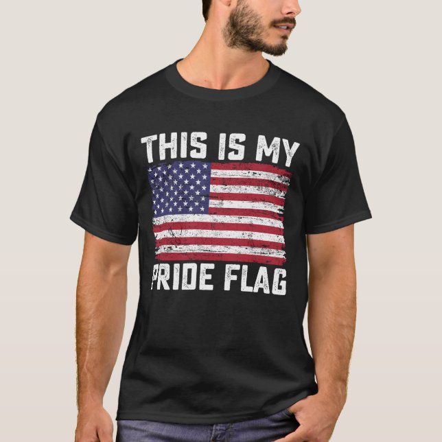 T-shirt C'Est Mon Drapeau De Fierté USA (Devant)