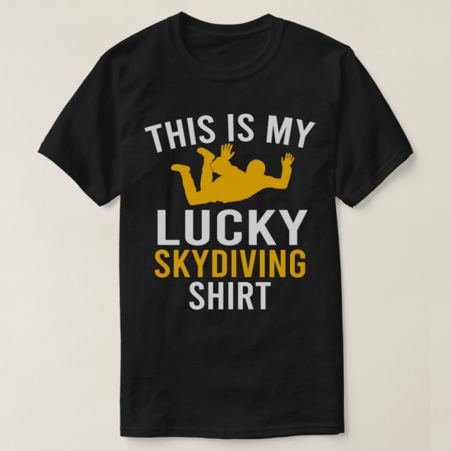 T-shirt C'Est Mon Heureux Parachute De Chemise En Ciel 1 (Design devant)