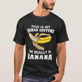 T-shirt C'Est Mon Hu Je Suis Vraiment Un Halloween Banane