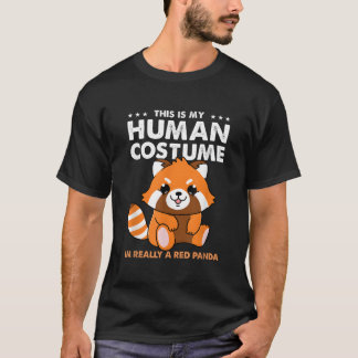 T-shirt C'Est Mon Hu Je Suis Vraiment Un Panda Rouge Hallo