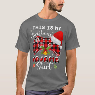 T-shirt C'Est Mon Jeu De Pajama De Noël Joueur Vidéo Lover