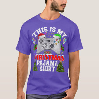 T-shirt C'Est Mon Jeu De Pajama De Noël Joueur Vidéo Lover