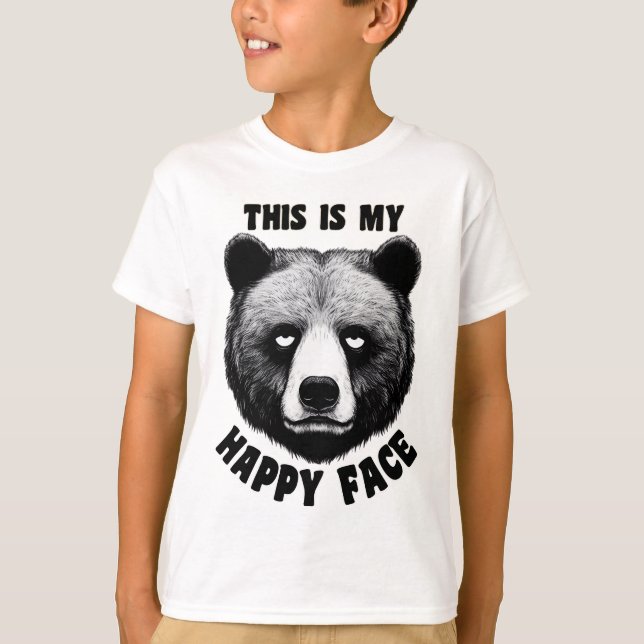 T-shirt C'est mon joyeux visage - Ours (Devant)