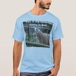 T-shirt C'est mon lama que son nom est Bob