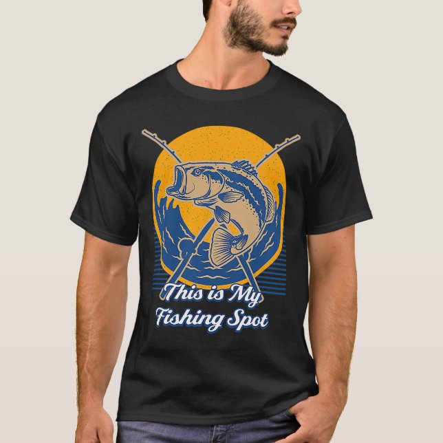 T-shirt C'est mon lieu de pêche chasse Chasse nautique Cha (Devant)