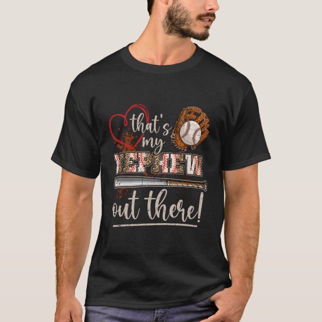 T-shirt C'Est Mon Nephew Là-Bas Tante De Baseball Tante Mo (Devant)