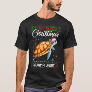 T-shirt C'Est Mon Noël Pyjama Turtle Père Noël Mauve Noël
