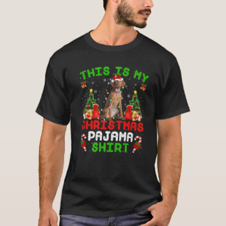 T-shirt C'Est Mon Noël Pyjama Vizsla Chien Noël