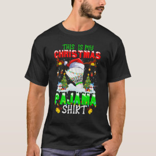 T-shirt C'Est Mon Pajama De Noël Badminton Santa Hat Xm