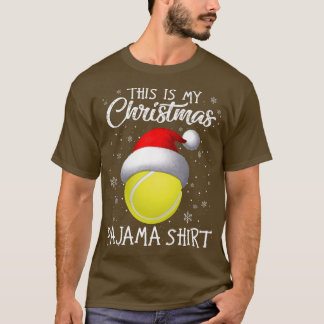 T-shirt C'Est Mon Pajama De Noël Tennis De Santa Hat Neige
