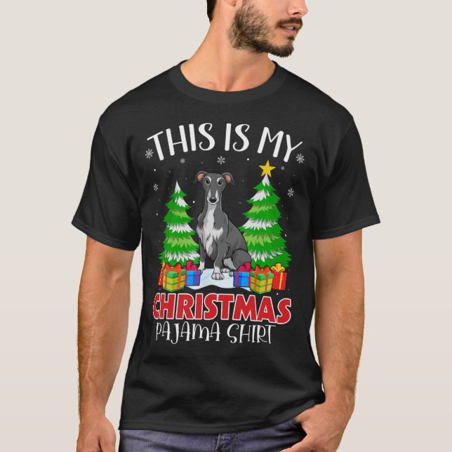 T-shirt C'Est Mon Pajama Greyhound Dog Xmas Pjs (Devant)