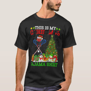 T-shirt C'Est Mon Pajamas De Noël Lacrosse Père Noël Chris