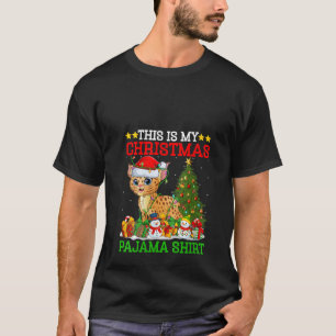 T-shirt C'Est Mon Pajamas De Noël Qui Éclaire Bobcat Chris