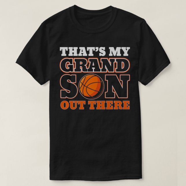 T-shirt C'est mon petit-fils, là-bas, basketball pour gran (Design devant)