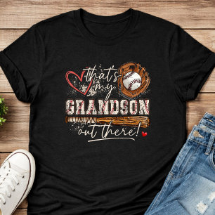 T-shirt C'est mon petit-fils là-bas Grand-mère de baseball