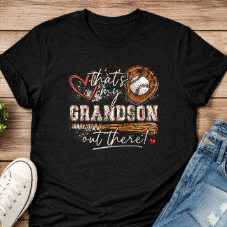 T-shirt C'est mon petit-fils là-bas Grand-mère de baseball