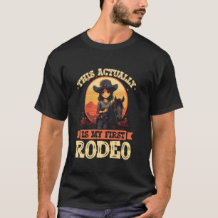 T-shirt C'est Mon Premier Rodéo, Fille De Rodéo De Campagn