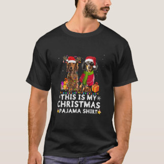 T-shirt C'Est Mon Pyjama Chemise De Noël Dachshunds Père N